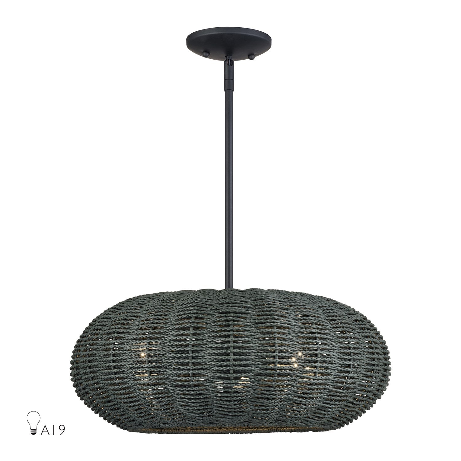 3 Light Black Pendant Chandelier by Livex Lighting
