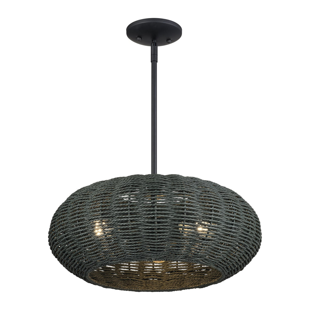 3 Light Black Pendant Chandelier