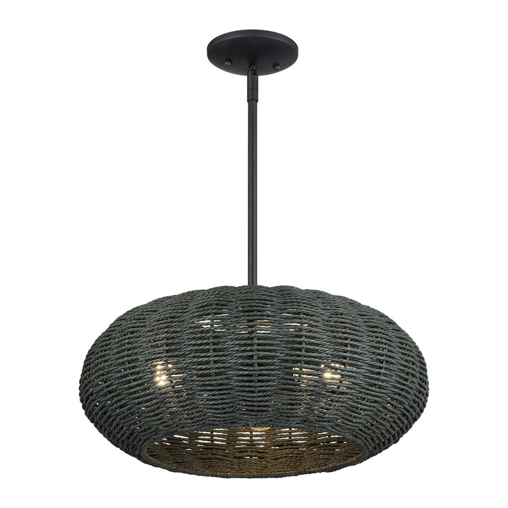 3 Light Black Pendant Chandelier