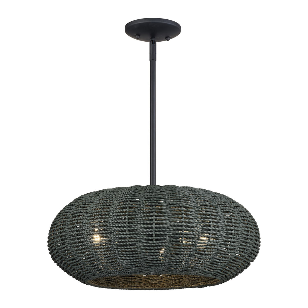 3 Light Black Pendant Chandelier