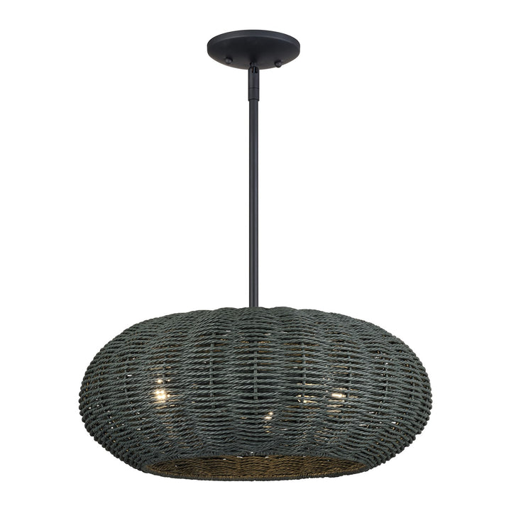3 Light Black Pendant Chandelier