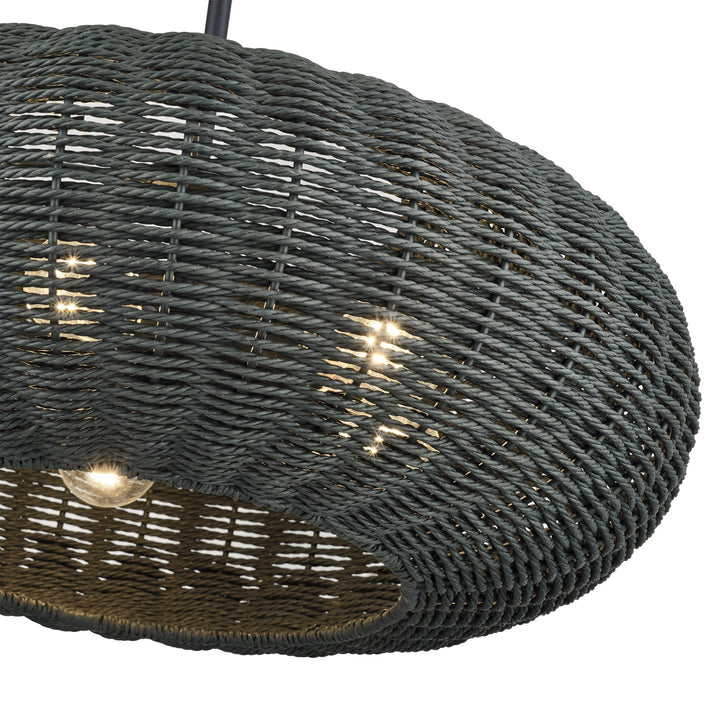 5 Light Black Pendant Chandelier