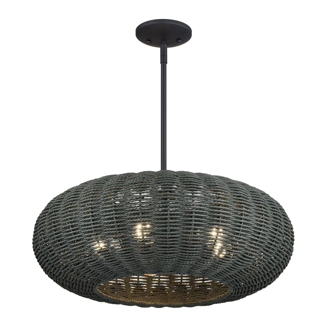 5 Light Black Pendant Chandelier