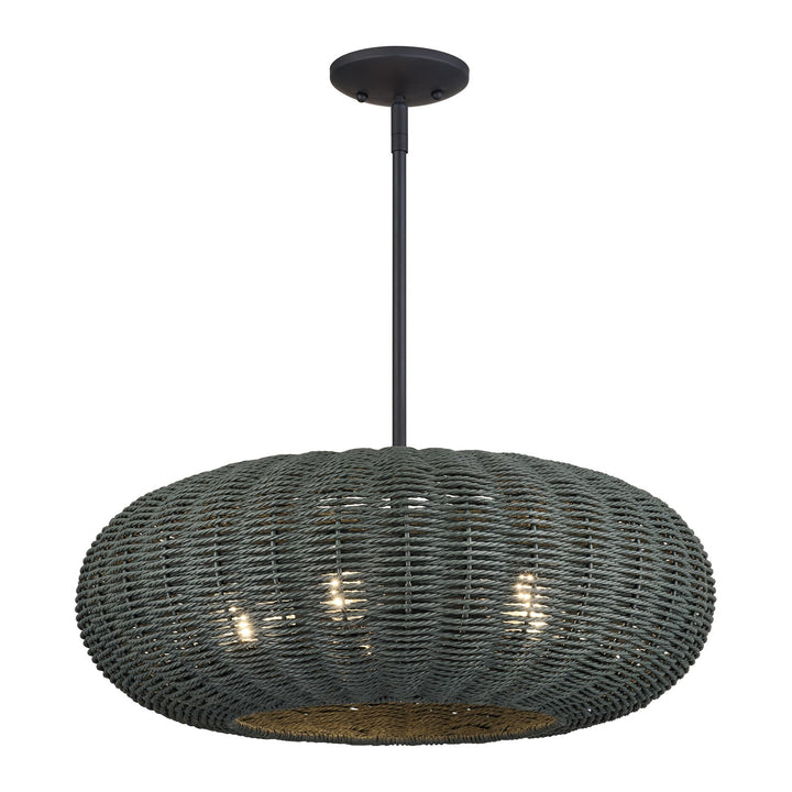 5 Light Black Pendant Chandelier