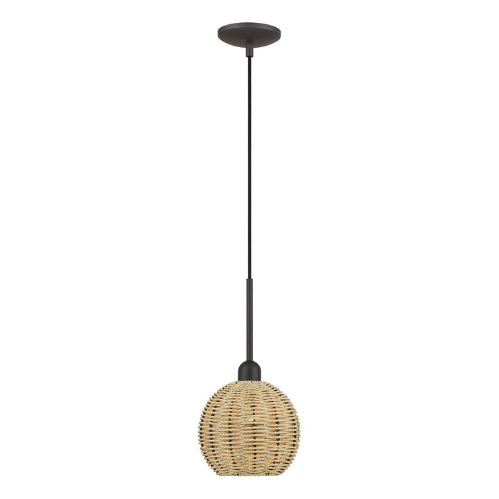 1 Light Bronze Mini Globe Pendant