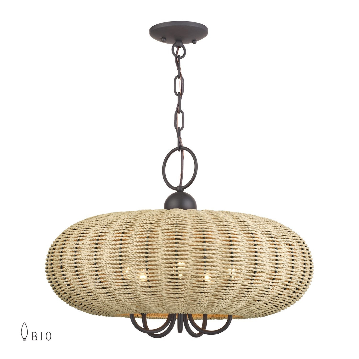 5 Light Bronze Pendant Chandelier by Livex Lighting