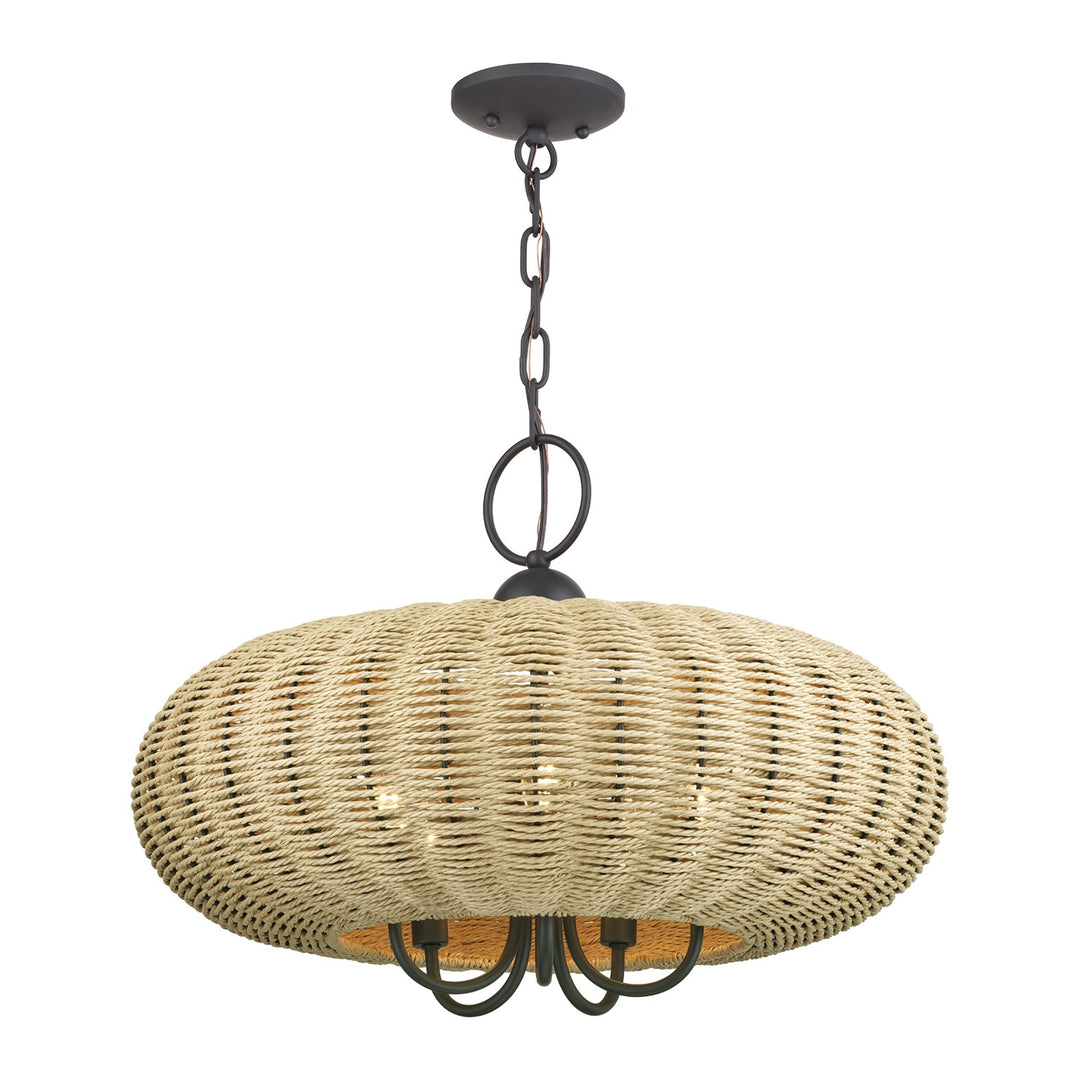 5 Light Bronze Pendant Chandelier
