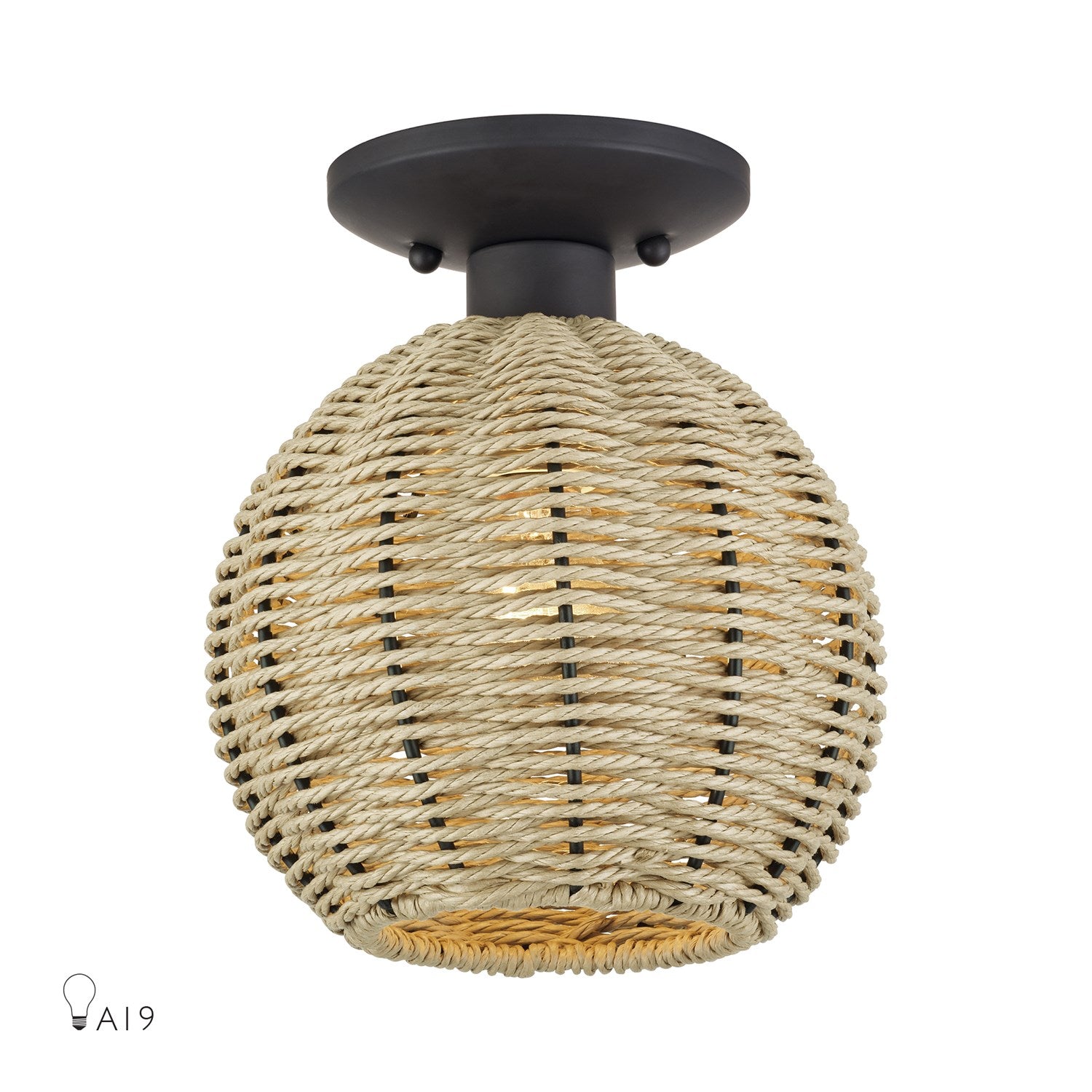 1 Light Bronze Small Semi-Flush by Livex Lighting