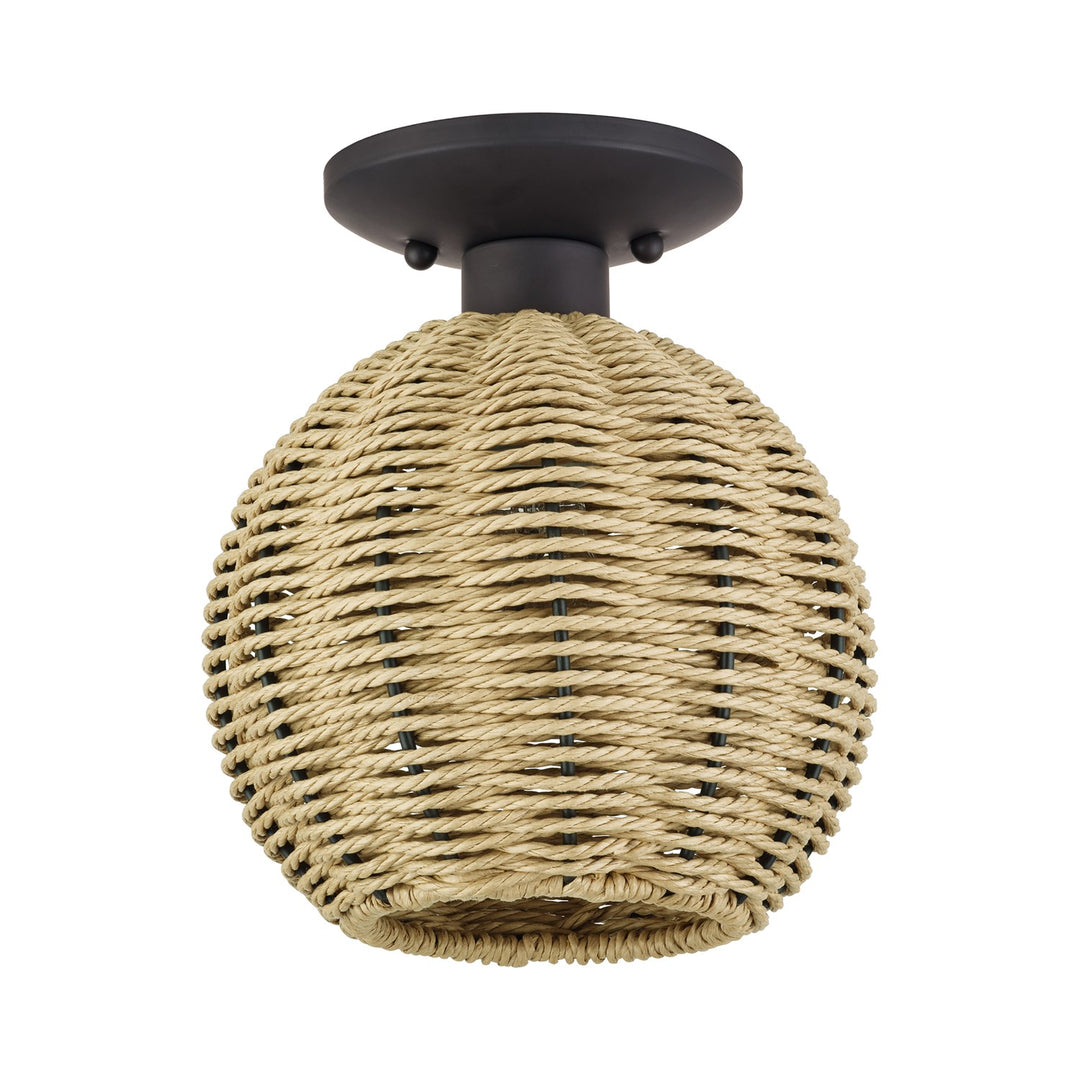 1 Light Bronze Small Semi-Flush