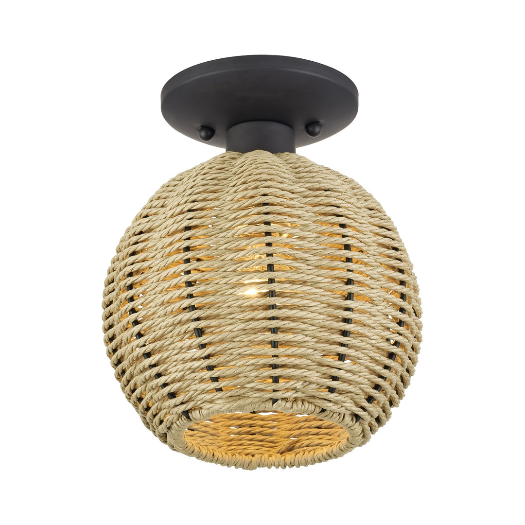 1 Light Bronze Small Semi-Flush