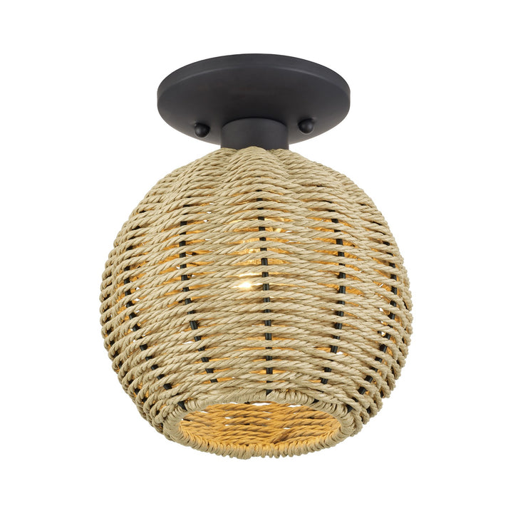1 Light Bronze Small Semi-Flush