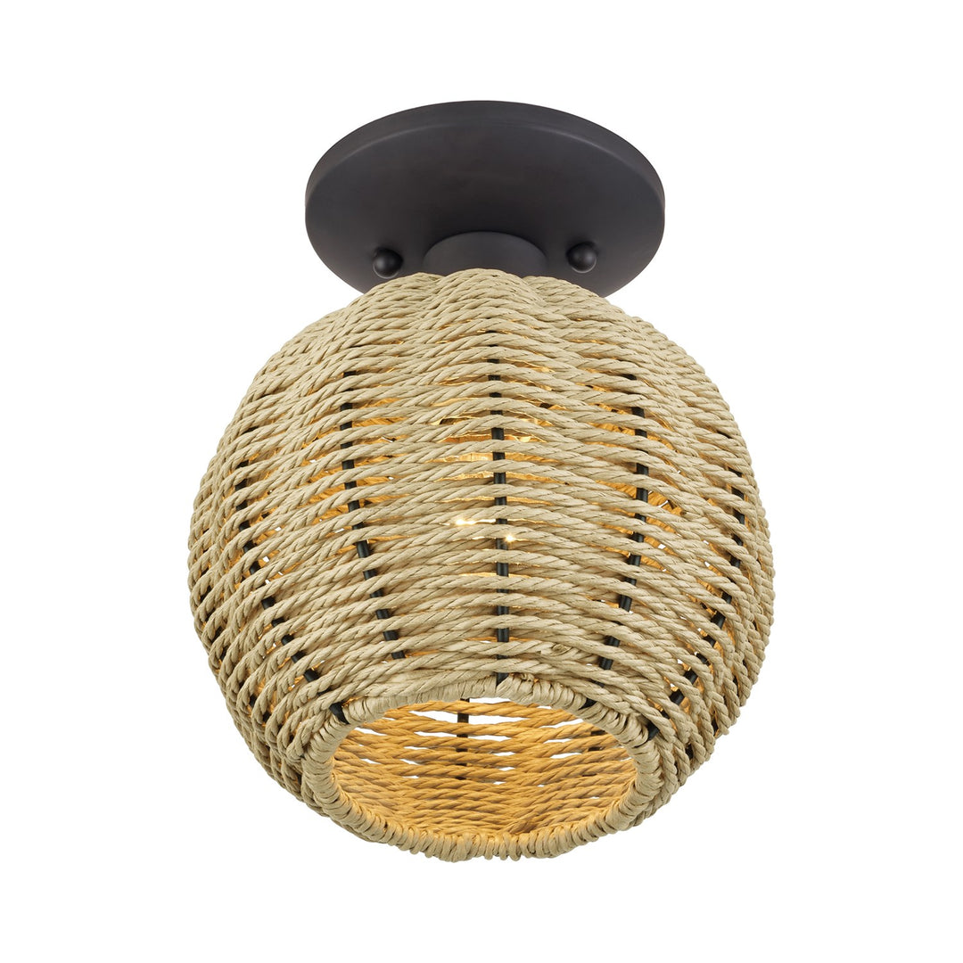 1 Light Bronze Small Semi-Flush