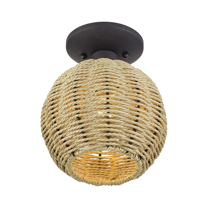 1 Light Bronze Small Semi-Flush
