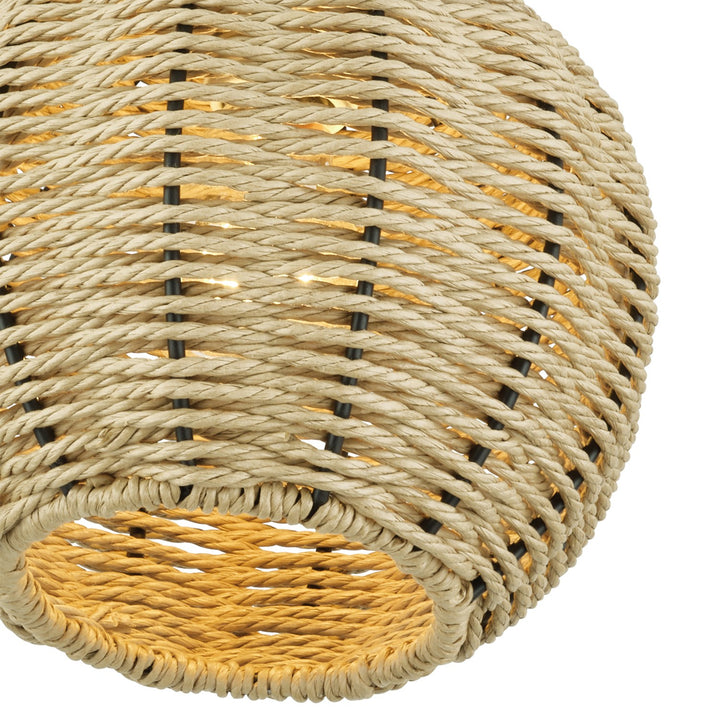 1 Light Antique Gold Leaf Small Semi-Flush