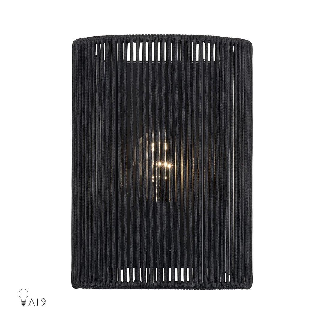 1 Light Black Ada Sconce by Livex Lighting