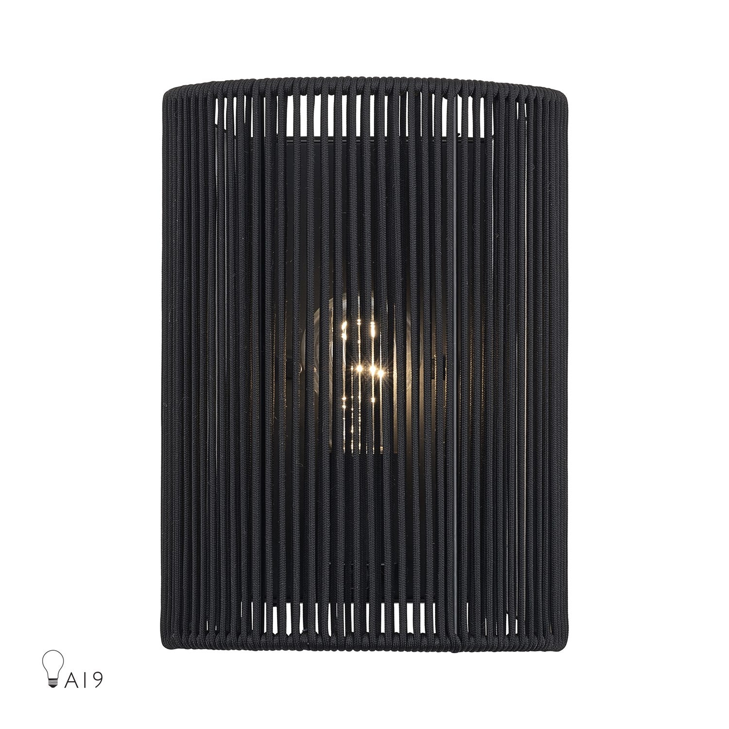 1 Light Black Ada Sconce by Livex Lighting