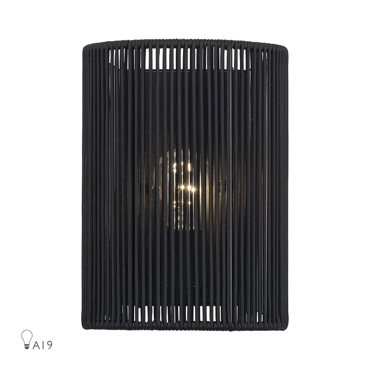 1 Light Black Ada Sconce by Livex Lighting