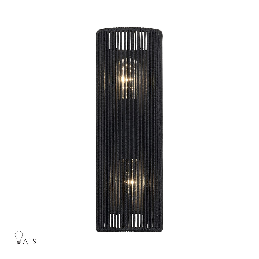 2 Light Black Ada Sconce by Livex Lighting