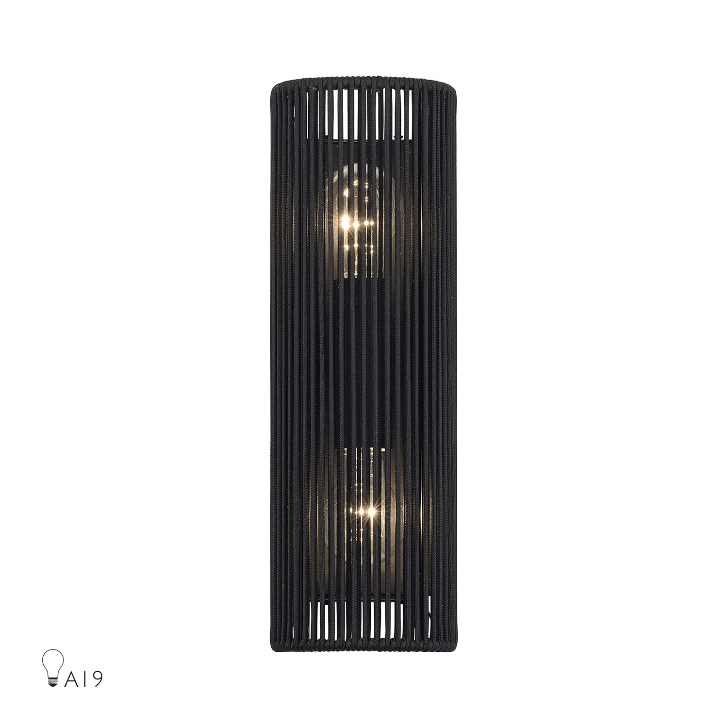 2 Light Black Ada Sconce by Livex Lighting