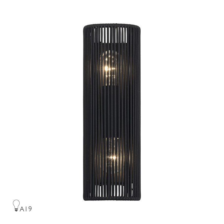 2 Light Black Ada Sconce by Livex Lighting