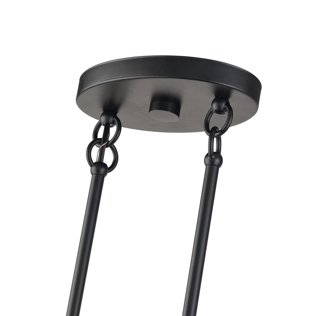 3 Light Black Extra Large Linear Chandelier