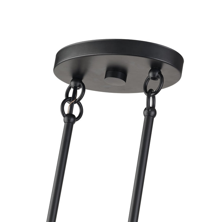 3 Light Black Extra Large Linear Chandelier
