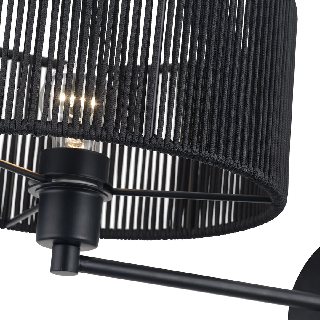 1 Light Black Swing Arm Wall Lamp