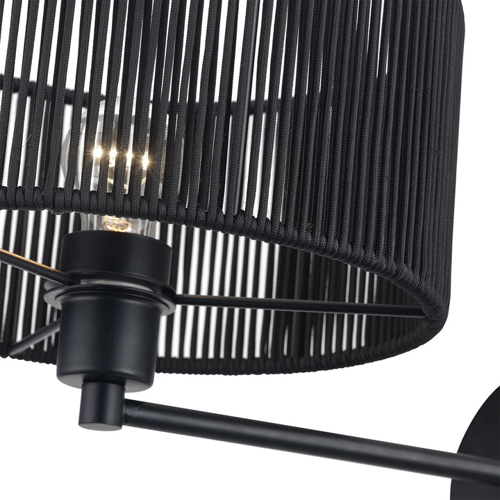 1 Light Black Swing Arm Wall Lamp