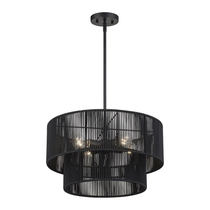 4 Light Black Pendant Chandelier