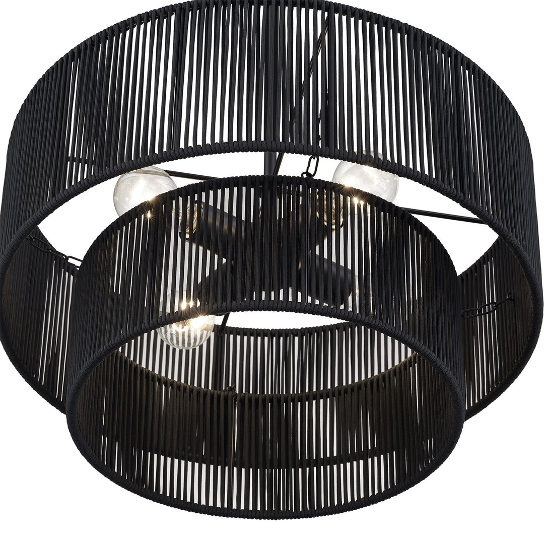4 Light Black Pendant Chandelier