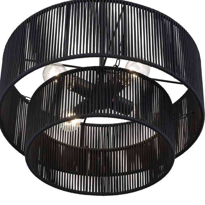 4 Light Black Pendant Chandelier