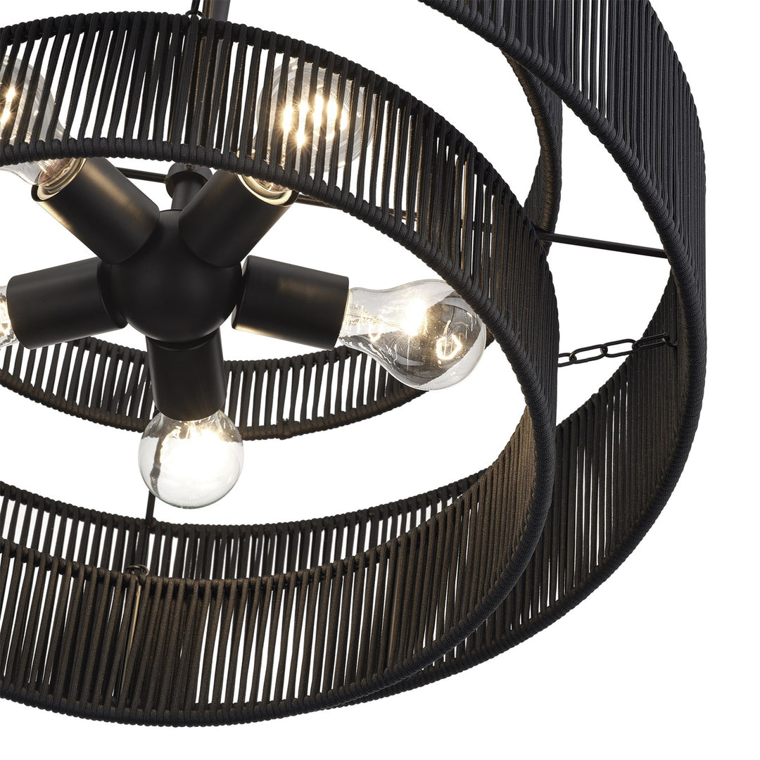 5 Light Black Pendant Chandelier