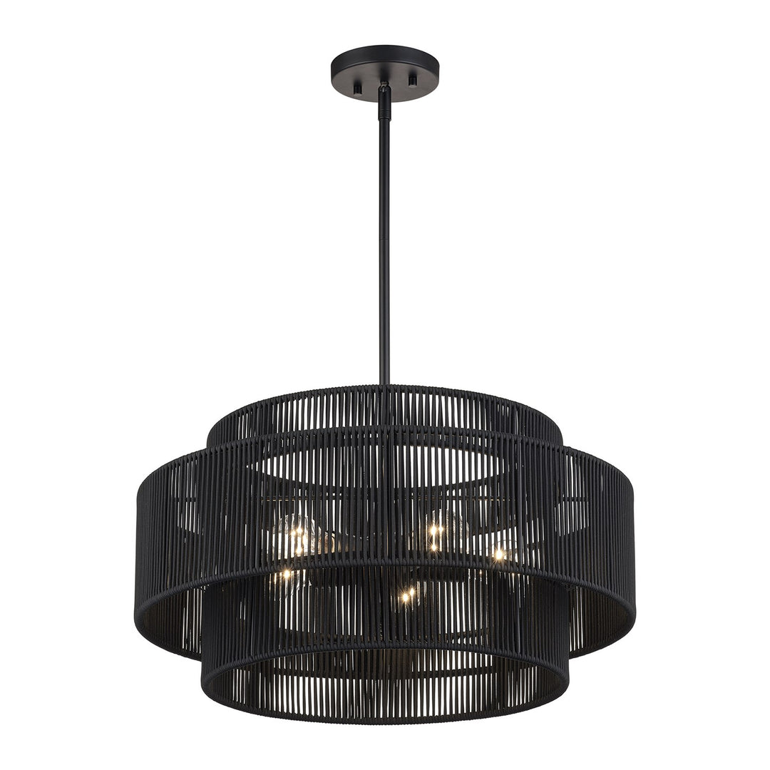 5 Light Black Pendant Chandelier