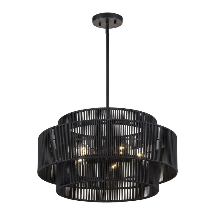 5 Light Black Pendant Chandelier