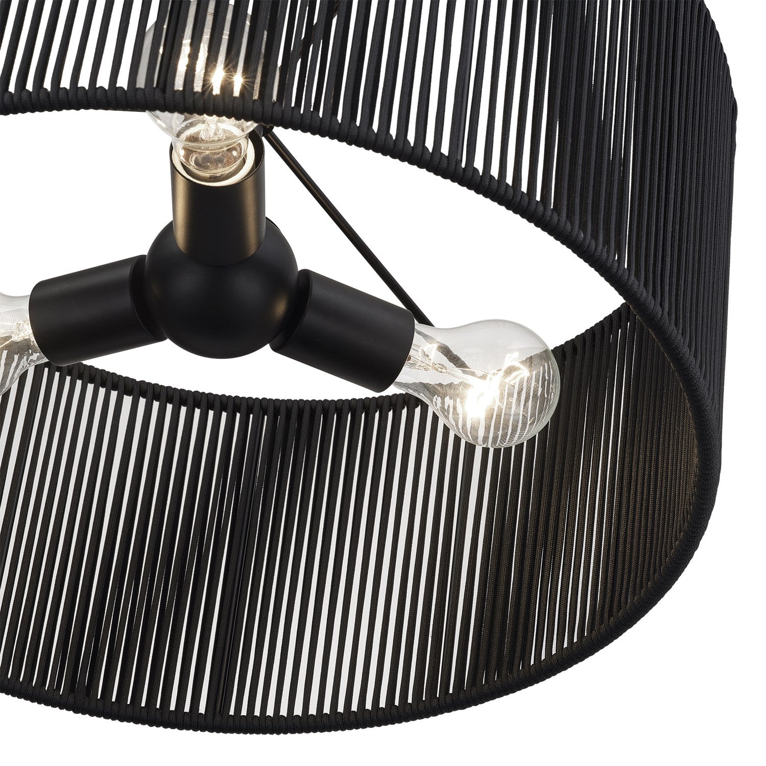 3 Light Black Pendant Chandelier