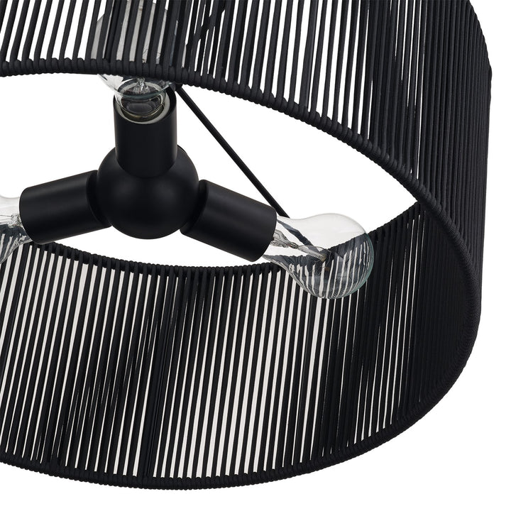 3 Light Black Pendant Chandelier