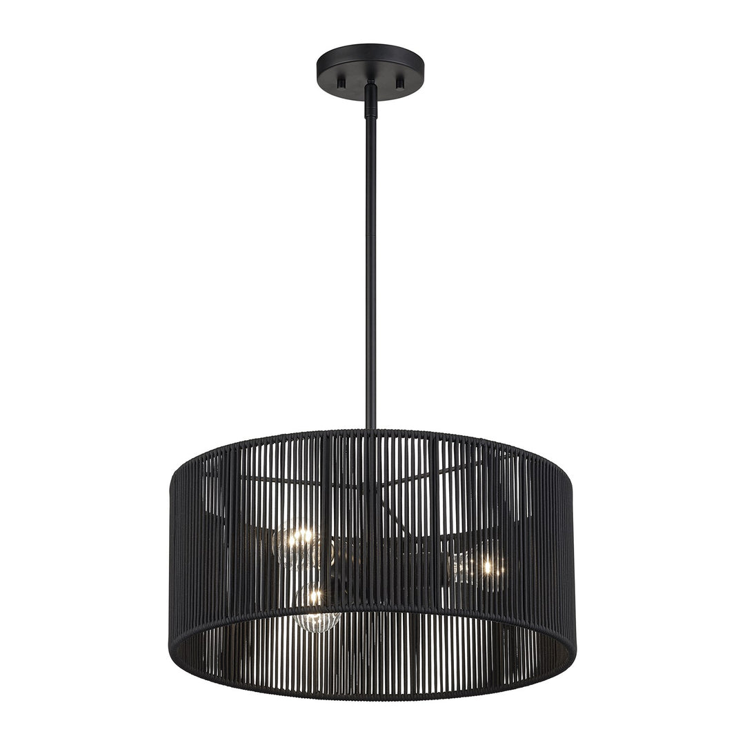 3 Light Black Pendant Chandelier