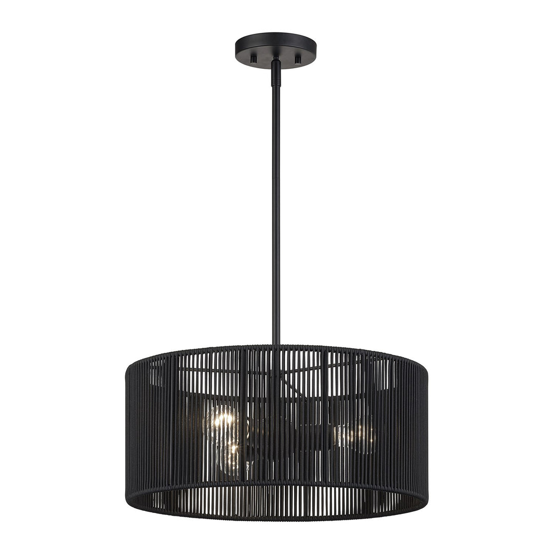 3 Light Black Pendant Chandelier