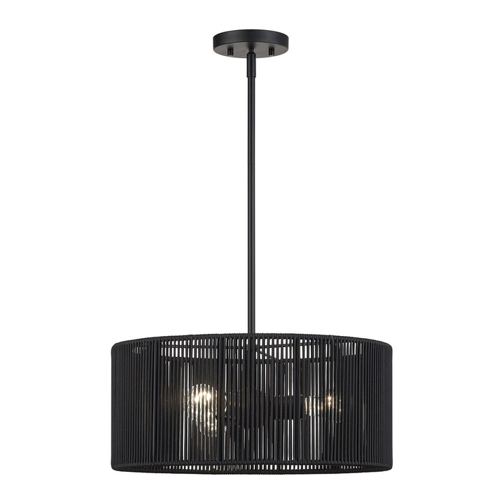 3 Light Black Pendant Chandelier