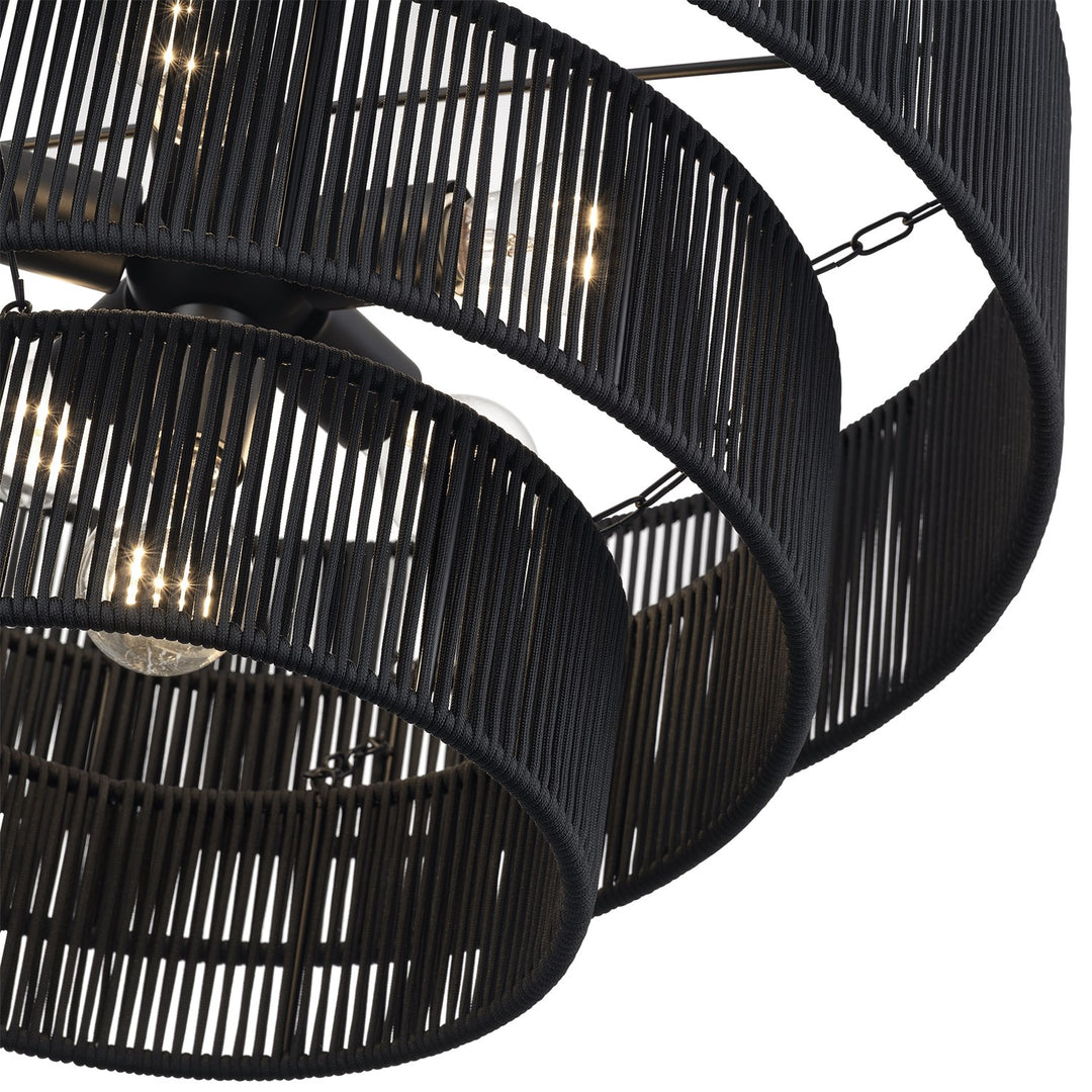 6 Light Black Pendant Chandelier