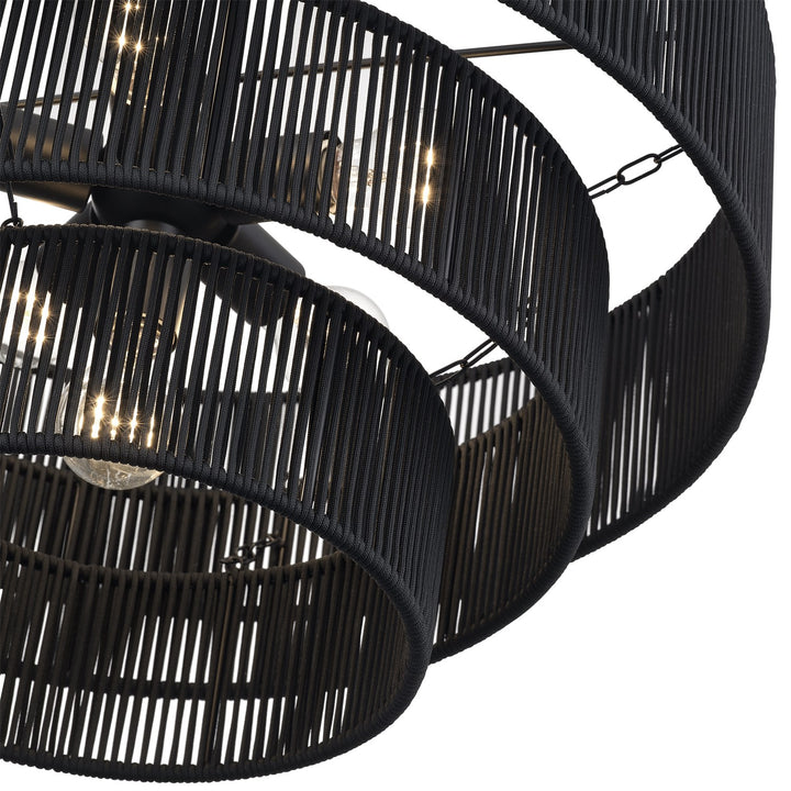 6 Light Black Pendant Chandelier