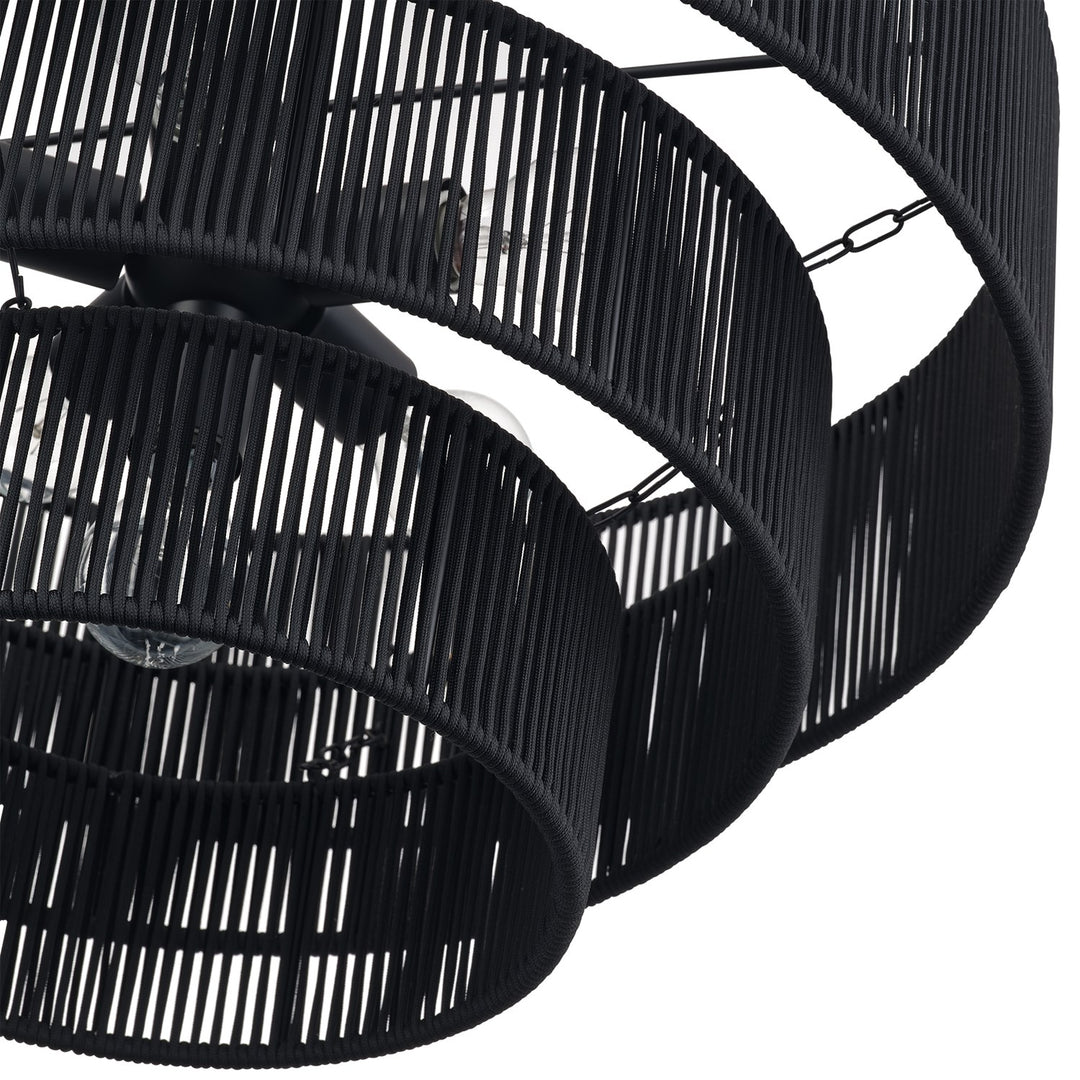 6 Light Black Pendant Chandelier