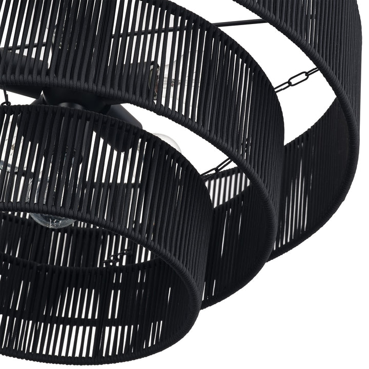 6 Light Black Pendant Chandelier