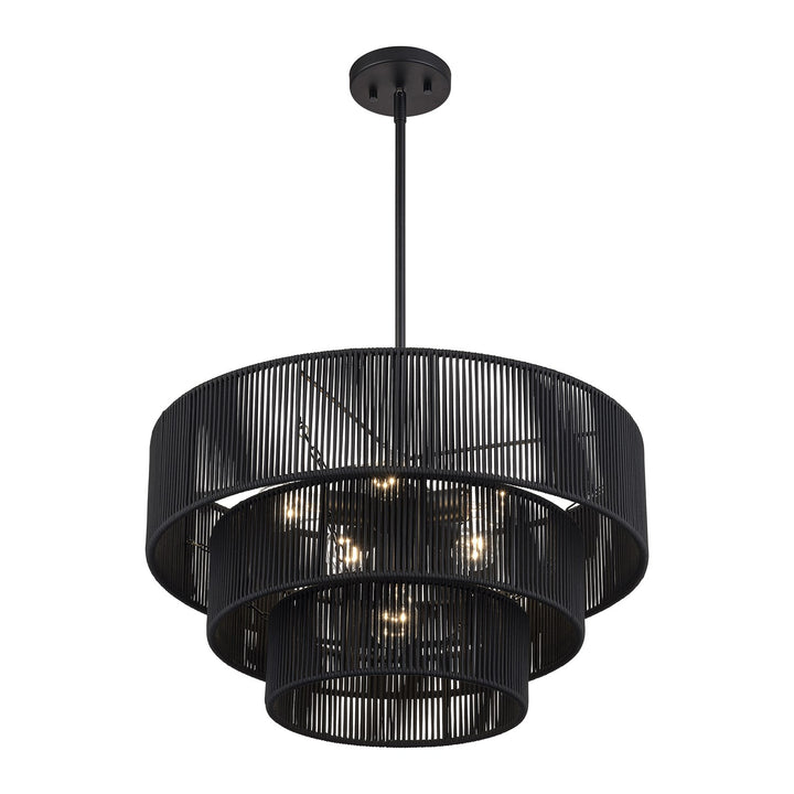 6 Light Black Pendant Chandelier