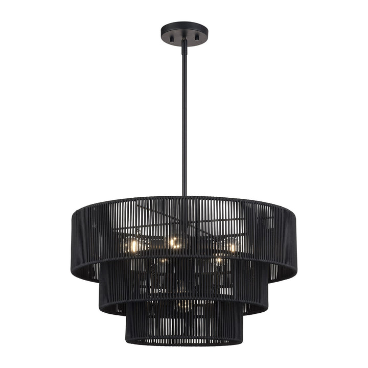 6 Light Black Pendant Chandelier