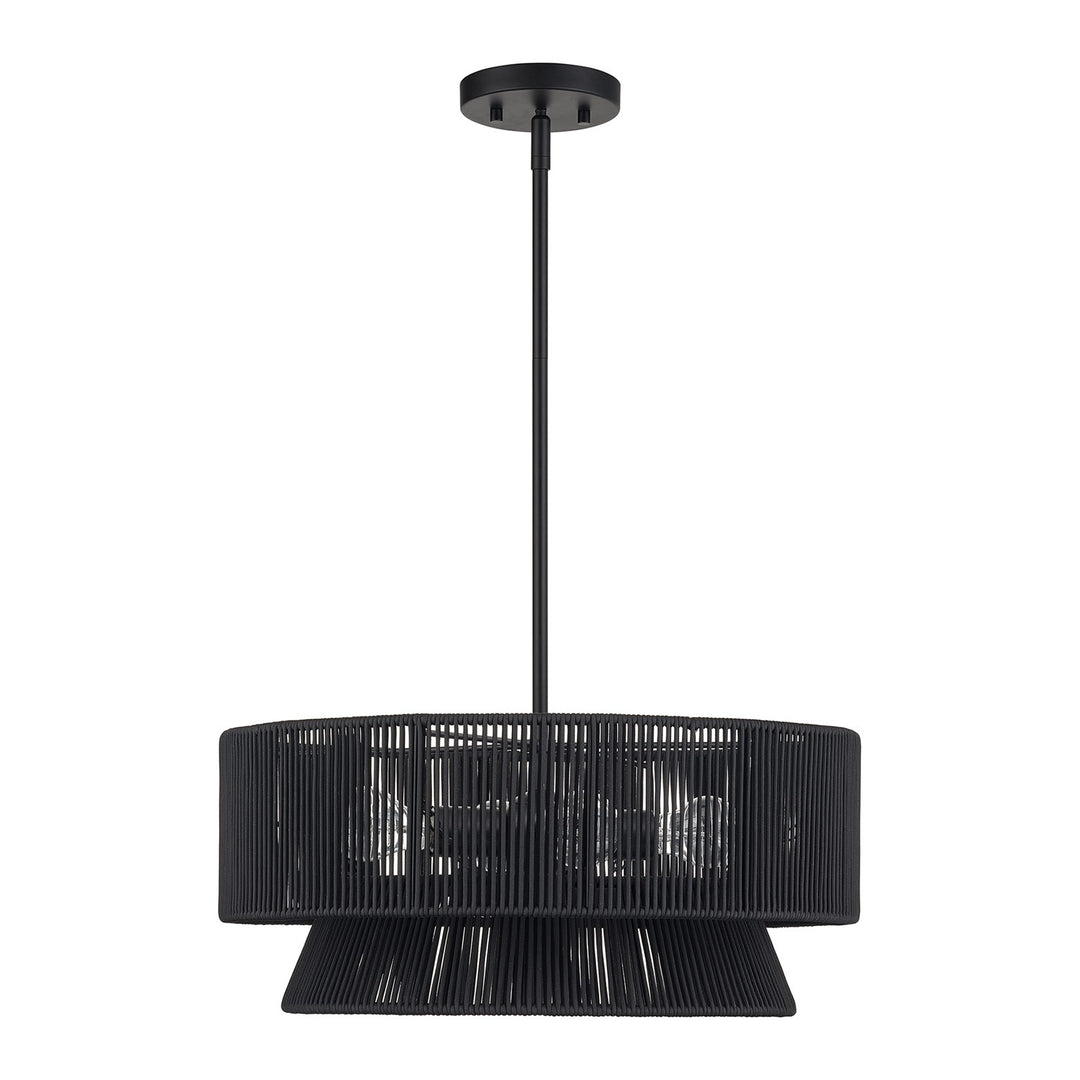 4 Light Black Pendant Chandelier