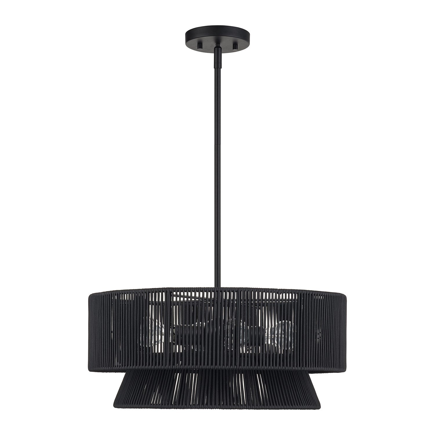 4 Light Black Pendant Chandelier