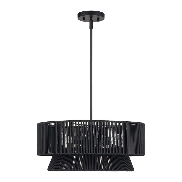 4 Light Black Pendant Chandelier