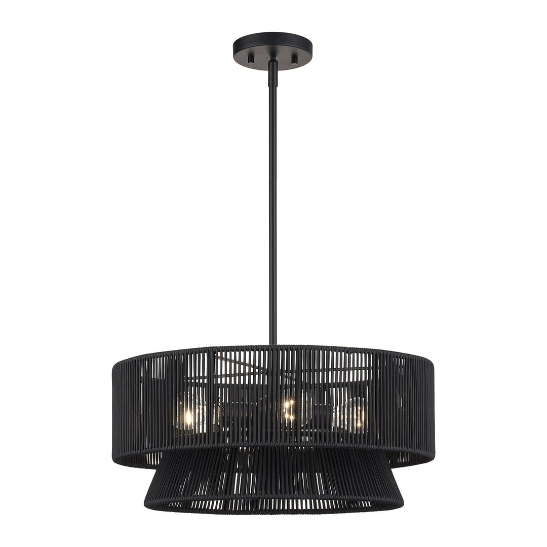 4 Light Black Pendant Chandelier
