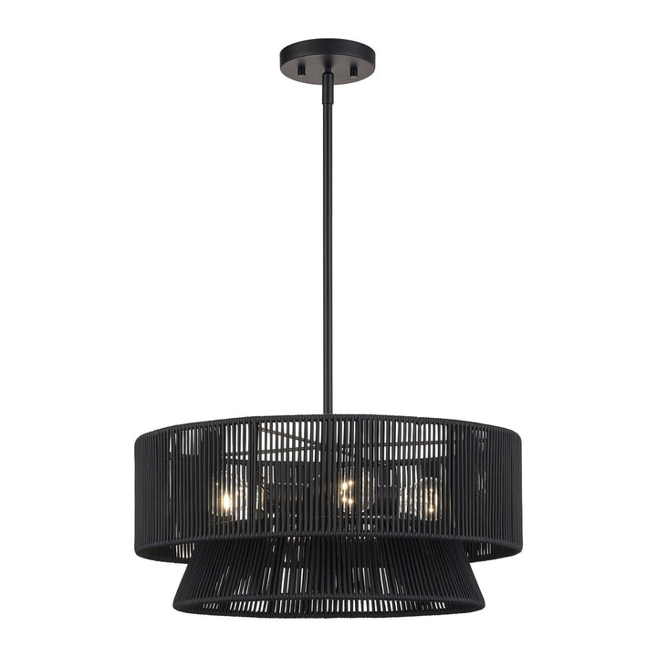 4 Light Black Pendant Chandelier
